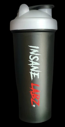 SHAKER INSANE 22 OZ NEGRO TAPA BLANCA