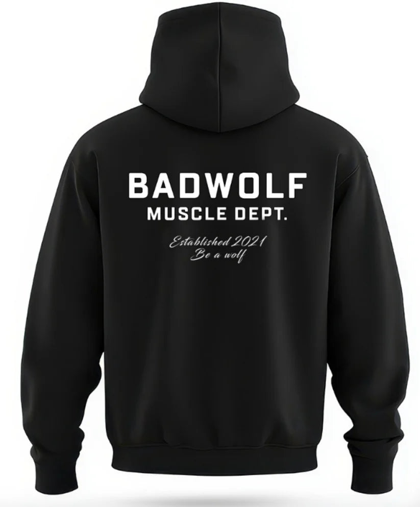 HOODIE NEGRA MUSCLE DEPT