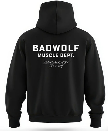 HOODIE NEGRA MUSCLE DEPT