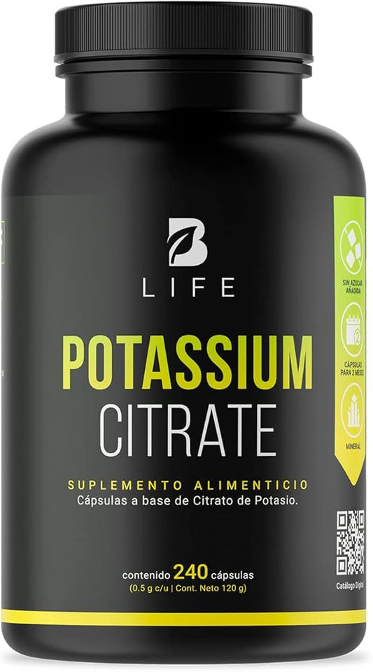 CITRATO DE POTASIO 240 CAPS 500 MG B LIFE