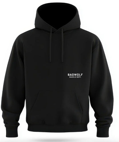 HOODIE NEGRA MUSCLE DEPT