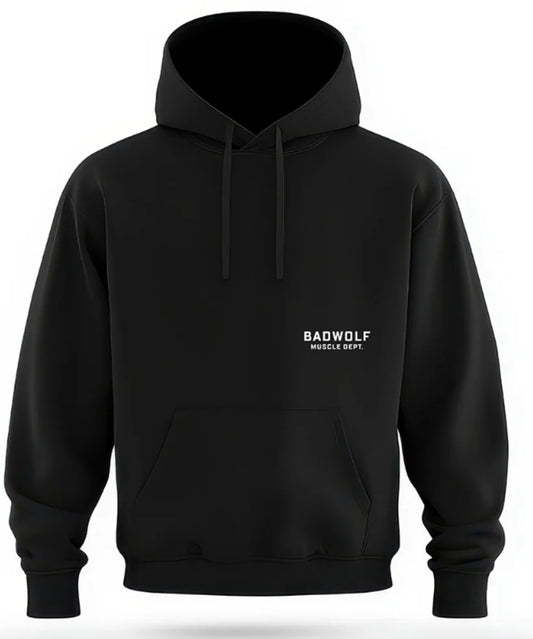 HOODIE NEGRA MUSCLE DEPT