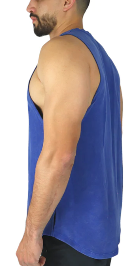 Tank Top Fitted Azul Deslavado - Bad Wolf