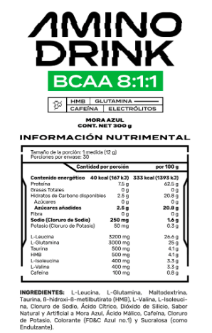 Aminodrink Bcaa - 30 servicios