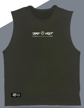 Tank Oversize - Verde militar Bad wolf
