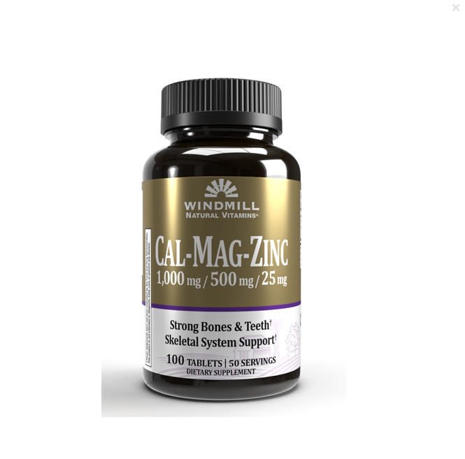 WHP CALCIUM, MAGNESIUM, ZINC 100 TABS